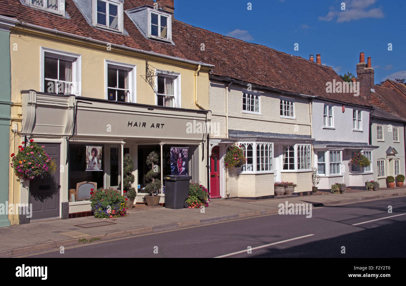 New Alresford, Shop,Houses Hampshire, England Stock Photo Alamy