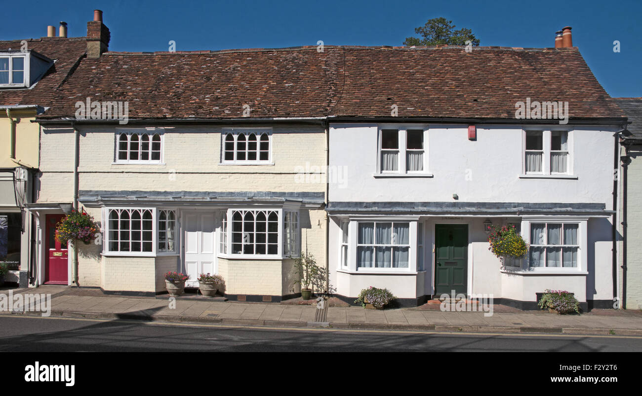 New Alresford, Houses Hampshire, England Stock Photo Alamy