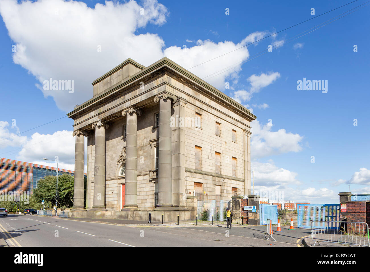 The surviving entrance building to the Curzon Street railway station, Birmingham, England, UK Stock Photo