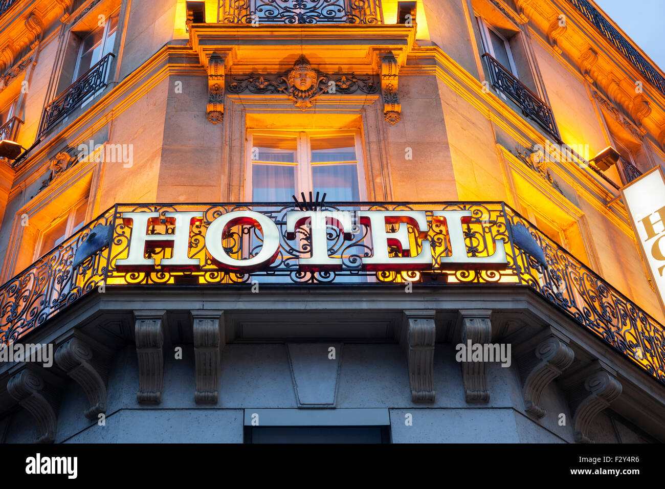 Hotel sign Stock Photo