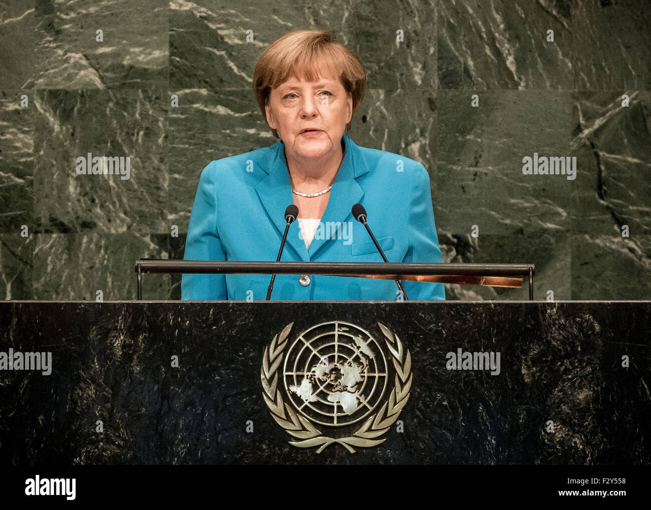 New York, USA. 25th Sep, 2015. German Chancellor AngeLa Merkel (CDU