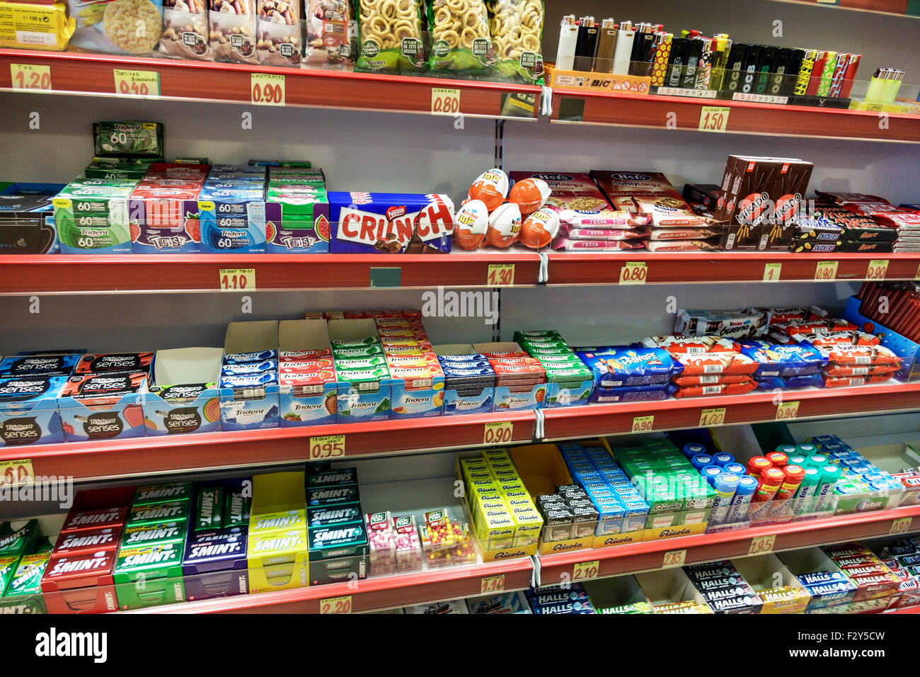 Madrid Spain Europe Spanish Centro convenience store inside breath