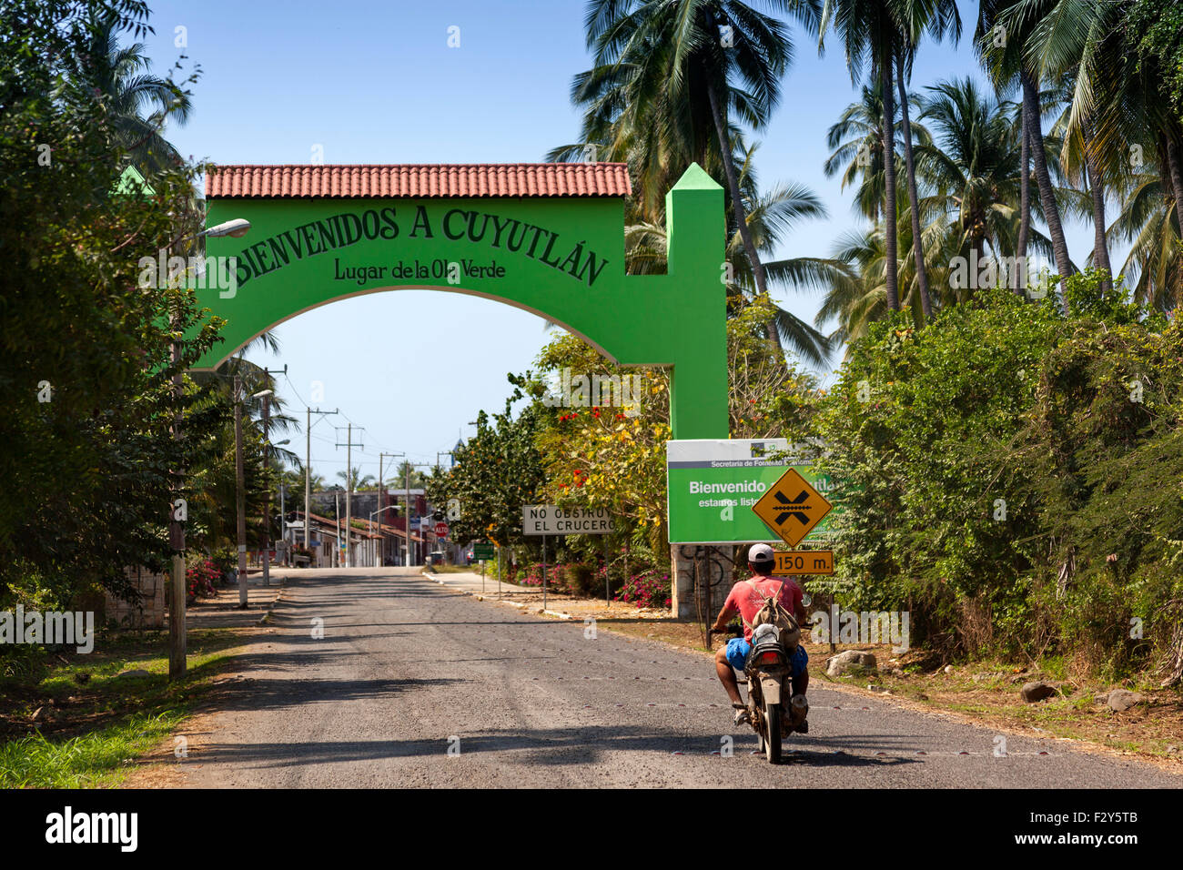 Cuyutlan village Pacific Ocean Colima Mexico North America Stock Photo