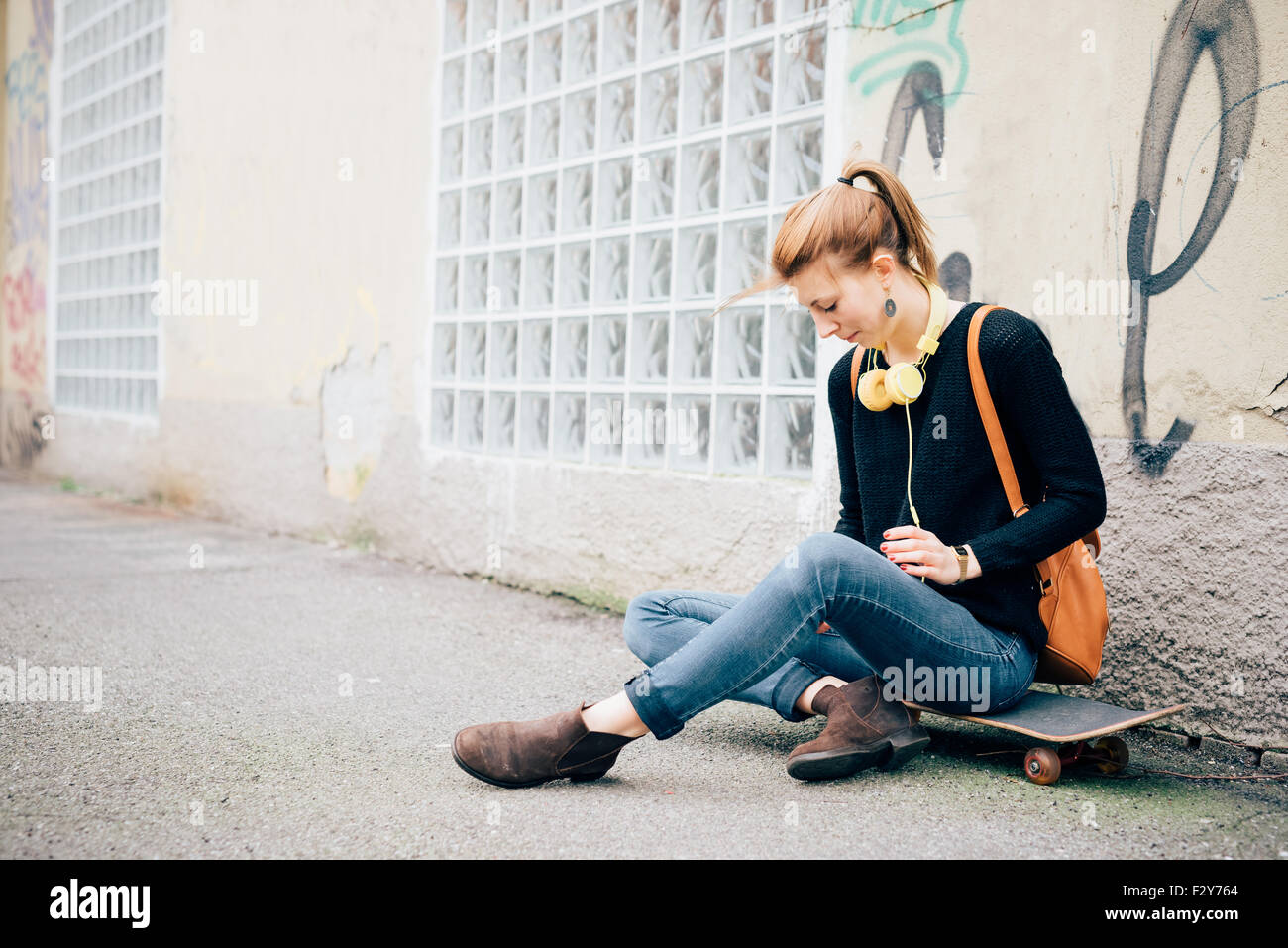 young-woman-sitting-on-chest-hi-res-stock-photography-and-images-alamy