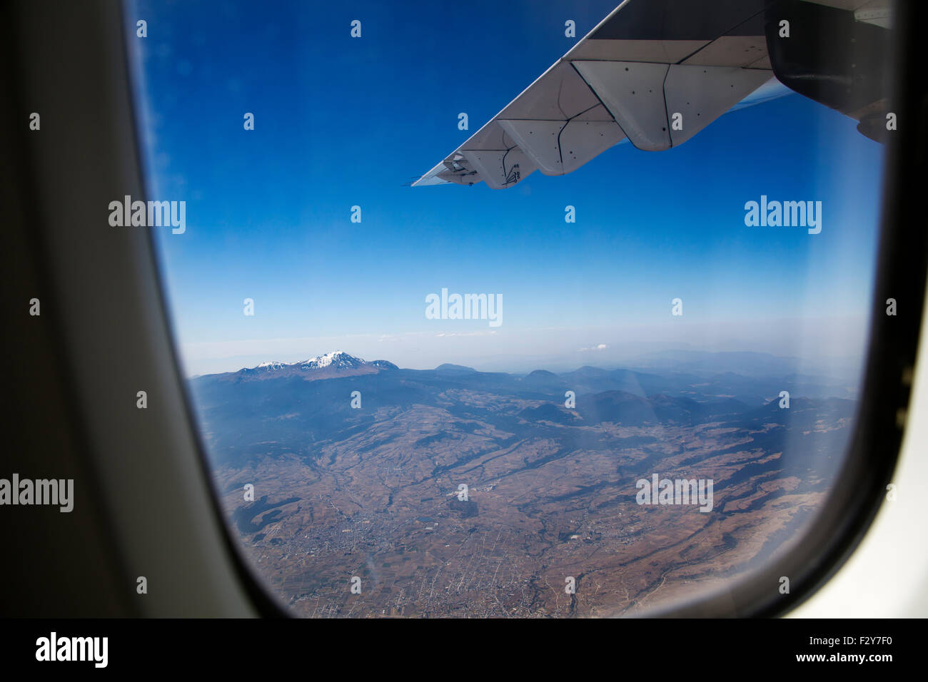 Aerial view from a plane Mexico Stock Photo