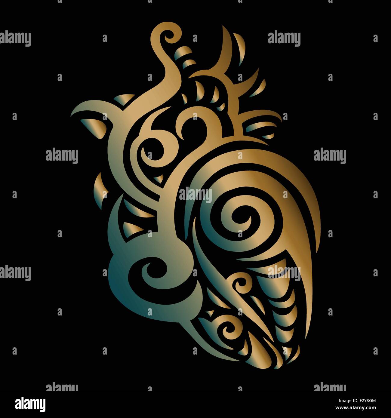 Heart. Tribal pattern Stock Vector Image &amp; Art - Alamy