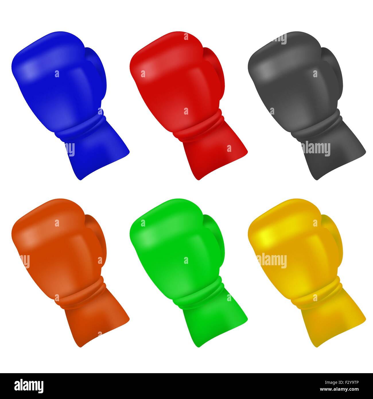 Set of Colorful Boxing Gloves Stock Vector Image & Art Alamy