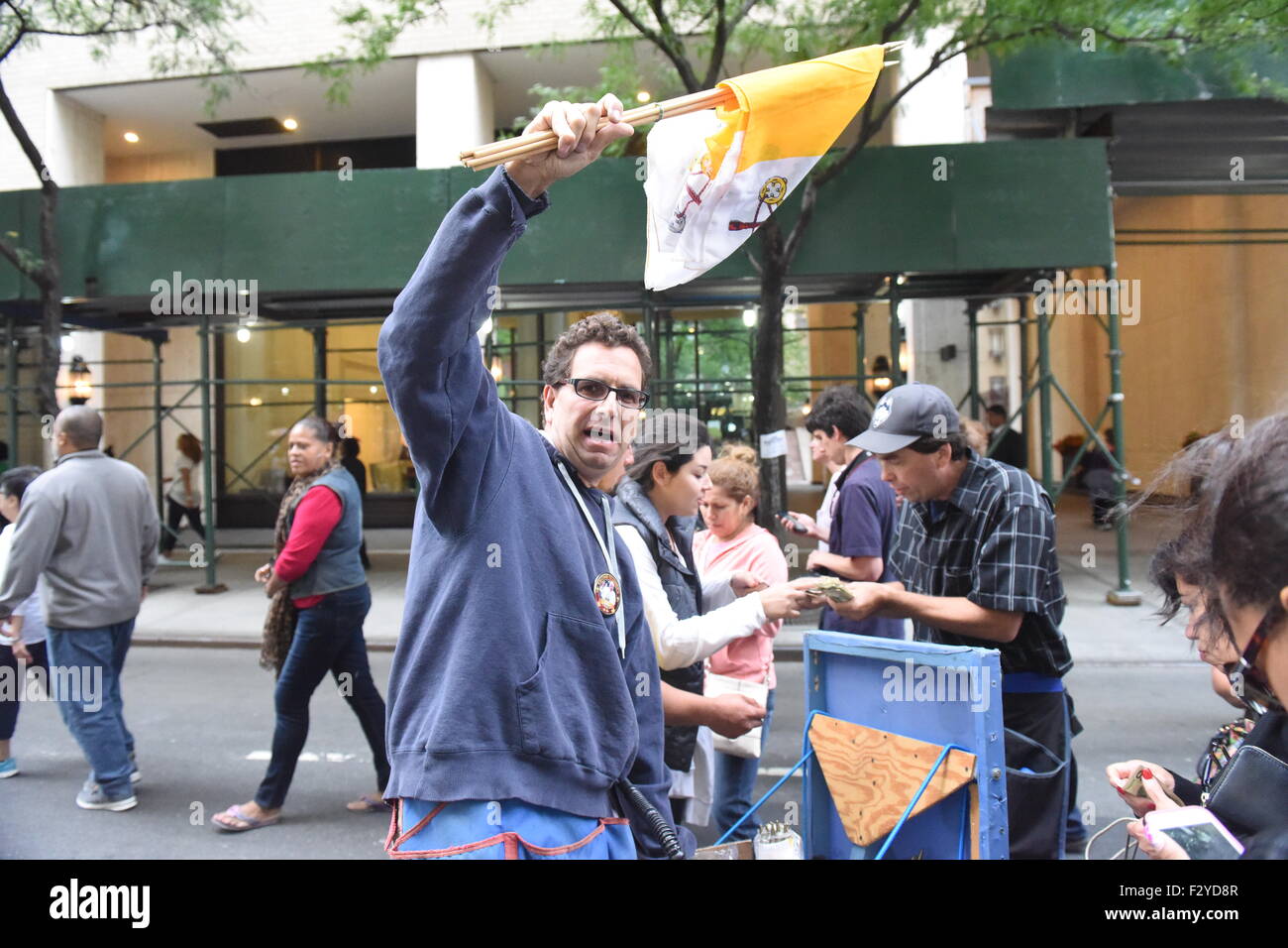 New York City, United States. 25th Sep, 2015. Papal's visit souvenirs