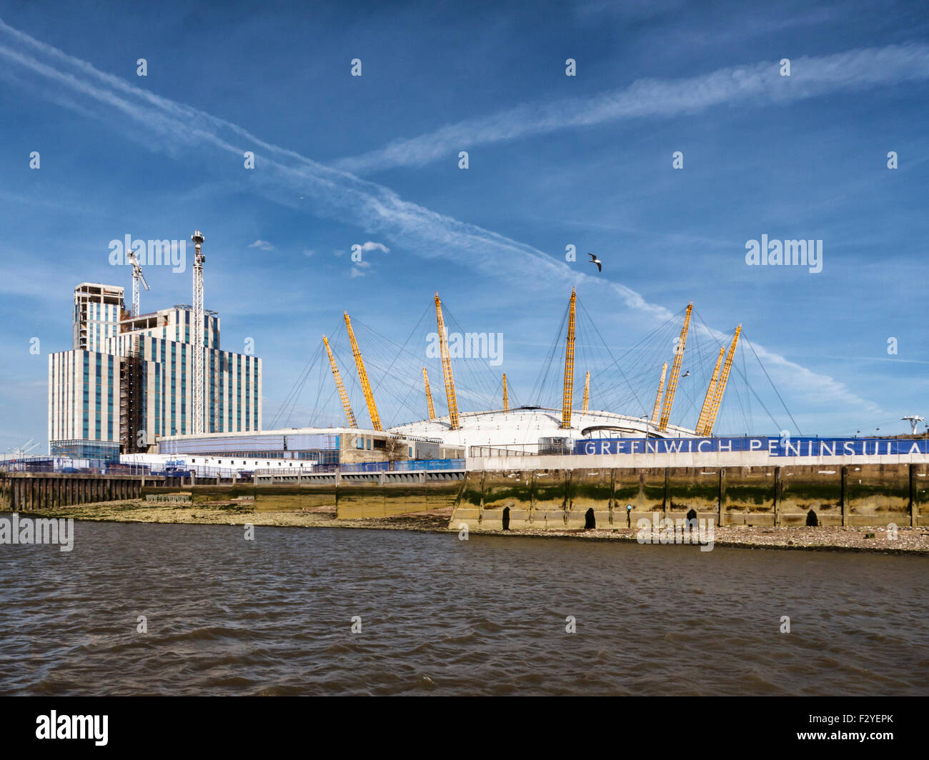 Greenwich, London - O2 Arena, The Dome entertainment centre with new