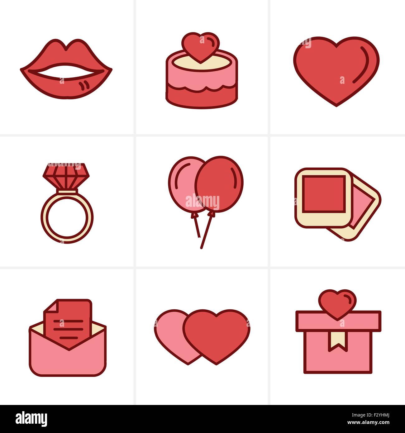 Icons Style Wedding Icons Set, Vector Design Stock Vector Image & Art ...