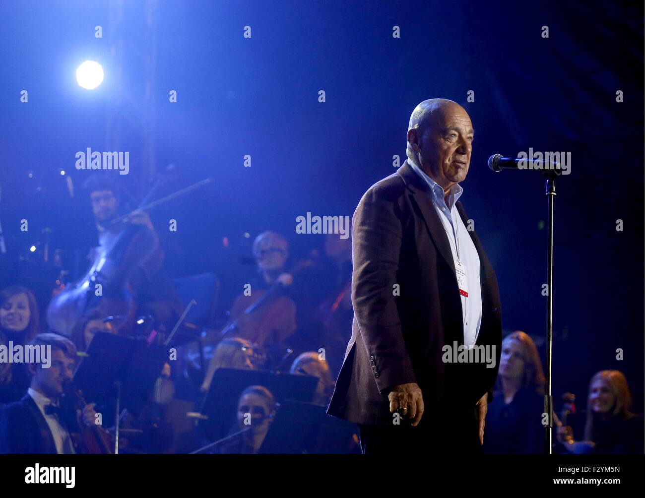 St. Petersburg, Russia. 25th Sep, 2015. TV presenter Vladimir Pozner ...