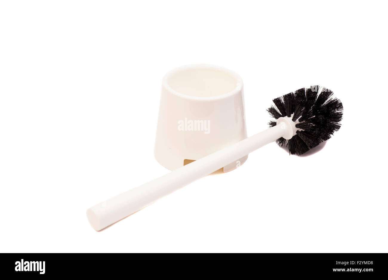 Toilet brush isolated on white Stock Photo - Alamy