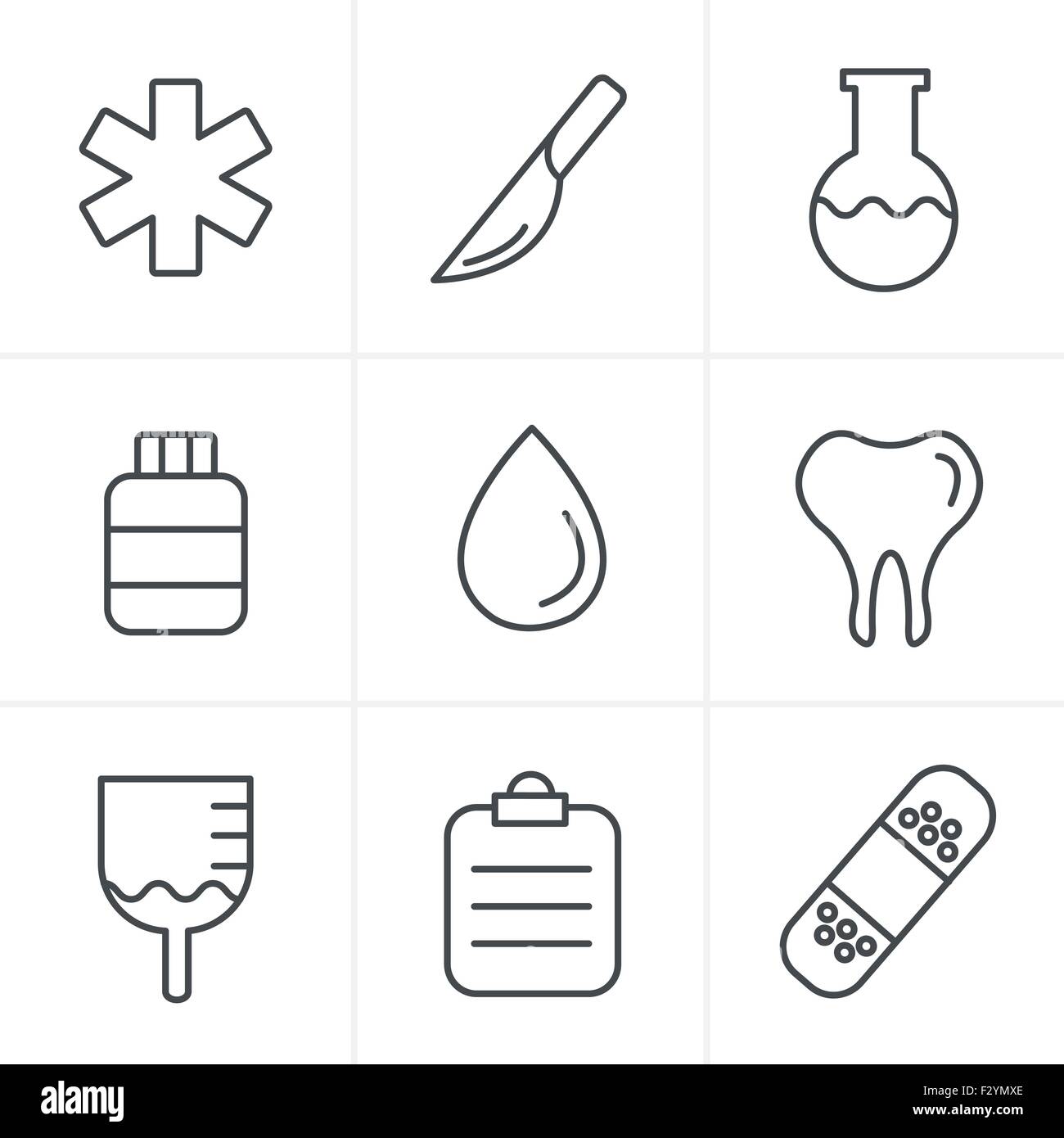 Line Icons Style Medical icons vector set of health and medicine Stock ...