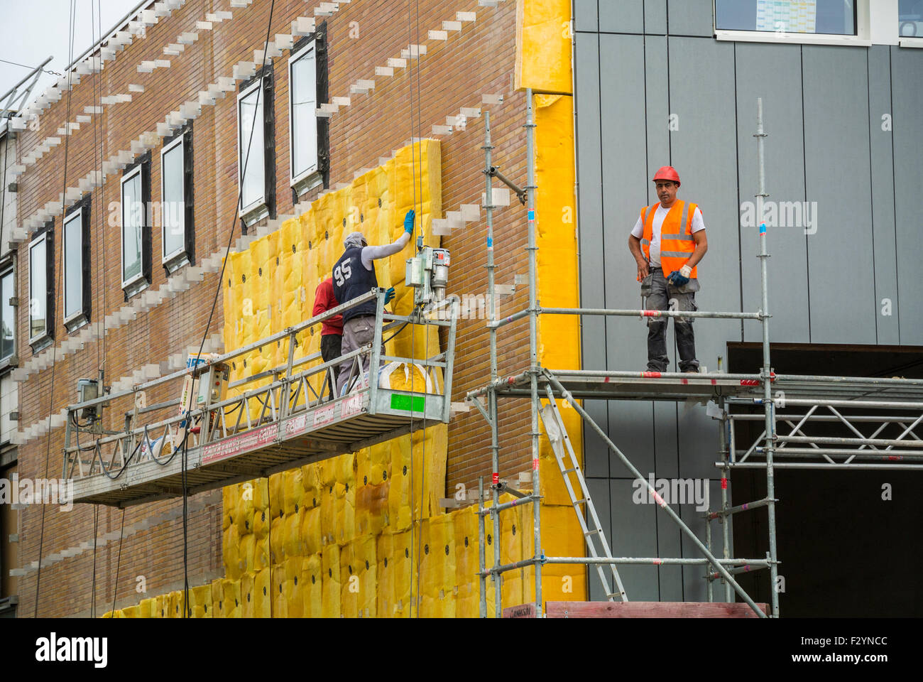 Paris, France, Building Construction Site, Adding Wall Insulation