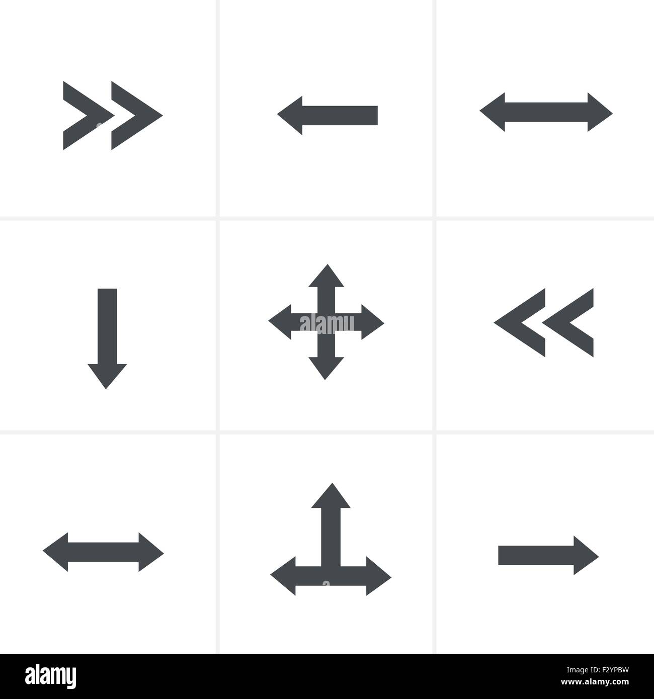 Vector of black arrow icons Stock Vector Image & Art - Alamy