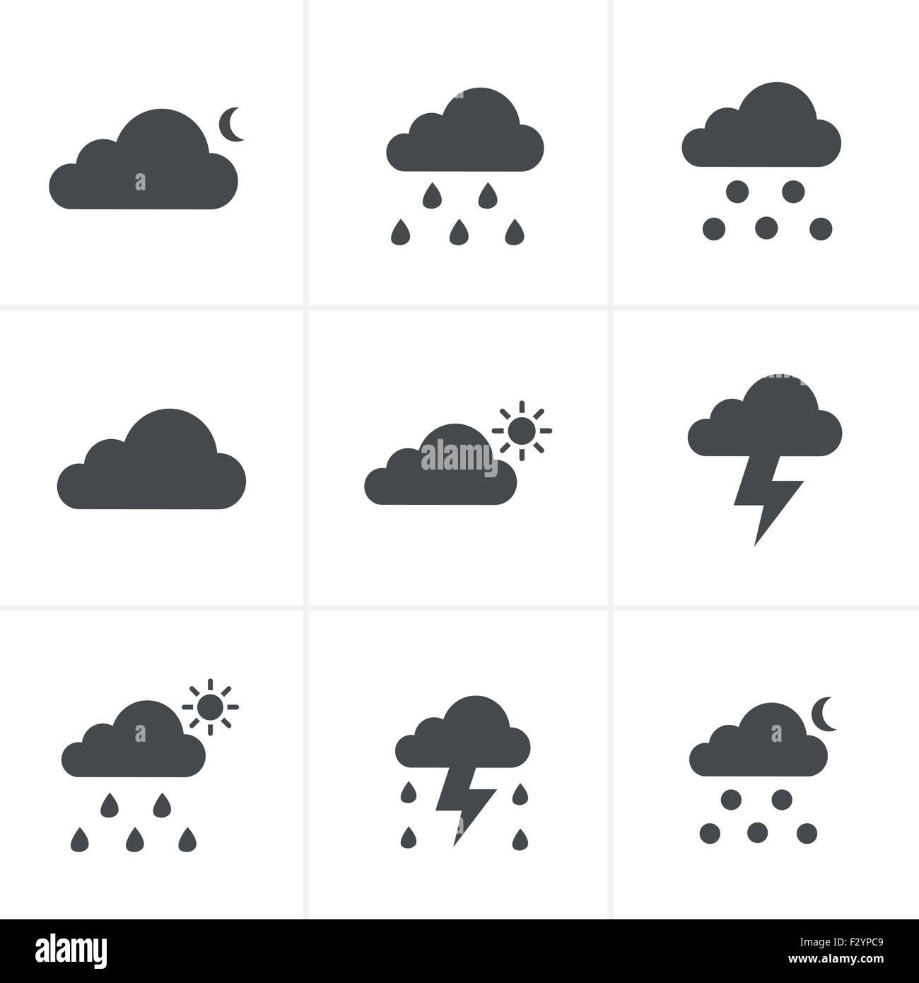 Set of weather icons Stock Vector Image & Art Alamy