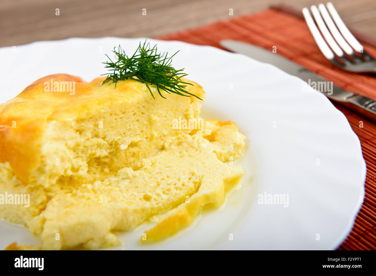 Asian food, scallop omelet Stock Photo