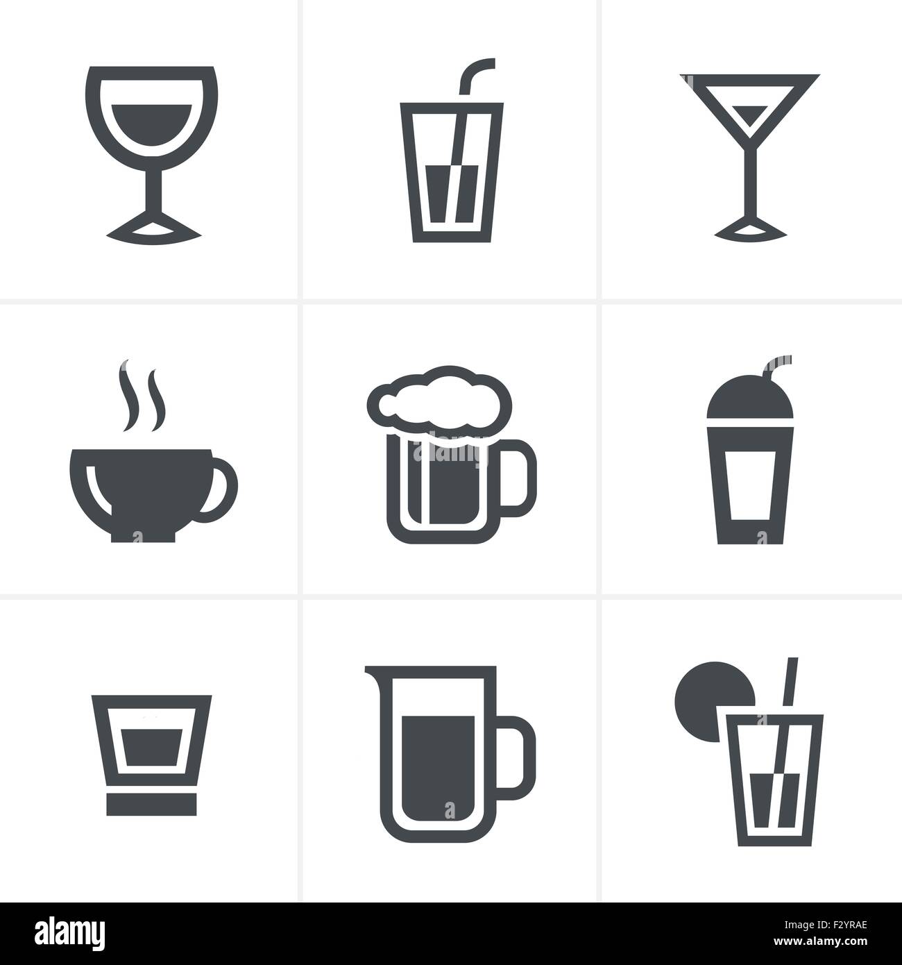 Drink Icons Set, Vector Design Stock Vector Image & Art Alamy