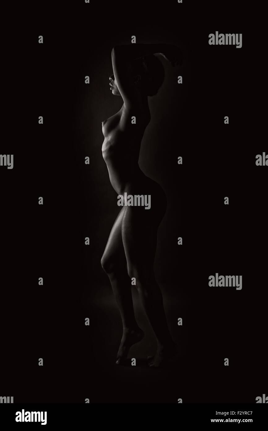 Fine Art Nude - Black Woman Classic Art Stock Photo - Alamy