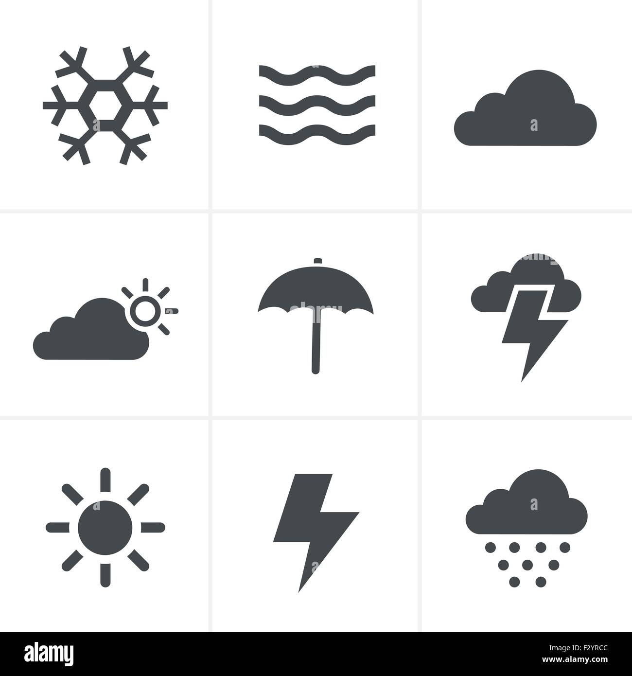 weather Icons Set, Vector Design Stock Vector Image & Art - Alamy