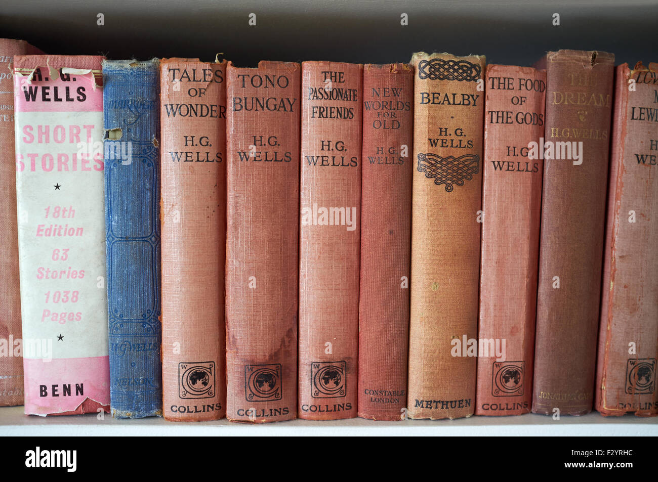 H.G. Wells books Stock Photo