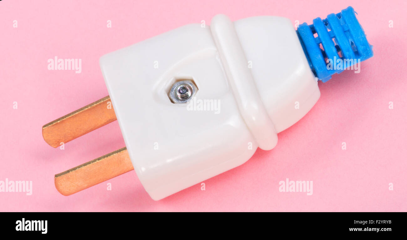 American Outlet Plug on pink background Stock Photo - Alamy