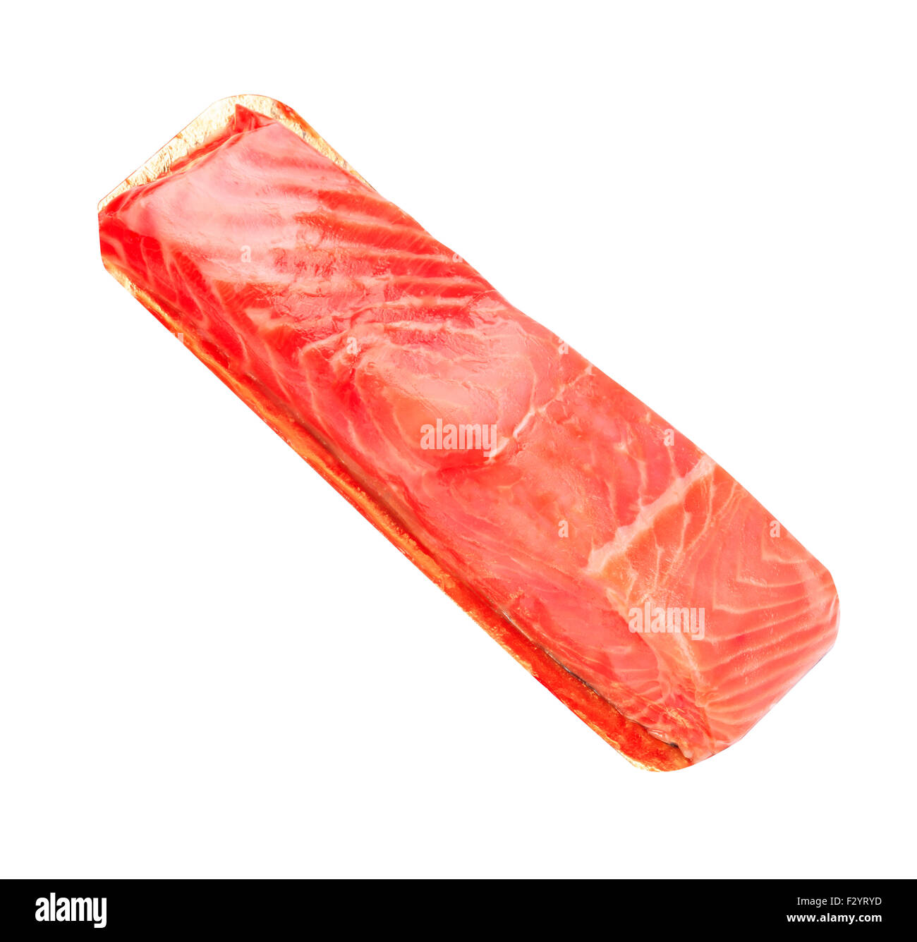 piece of red fish fillet isolated on white Stock Photo - Alamy