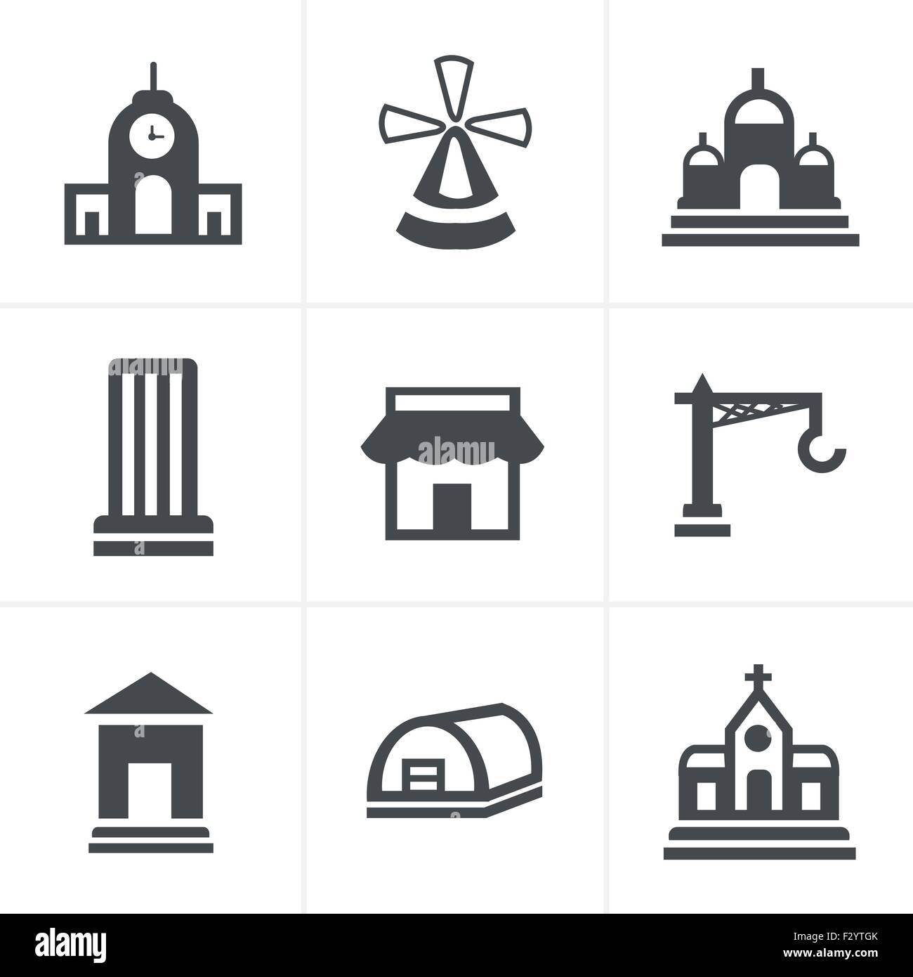 Set of house icons Stock Vector