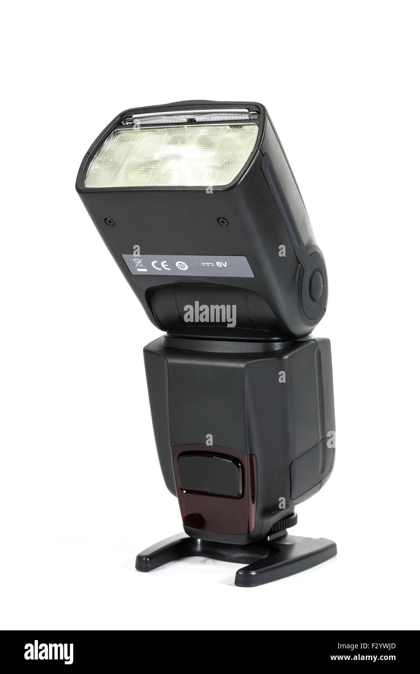 Camera Flash On White Background Stock Photo Alamy