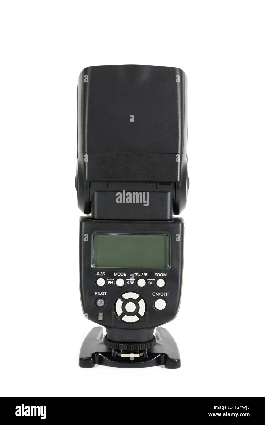 Camera Flash On White Background Stock Photo - Alamy
