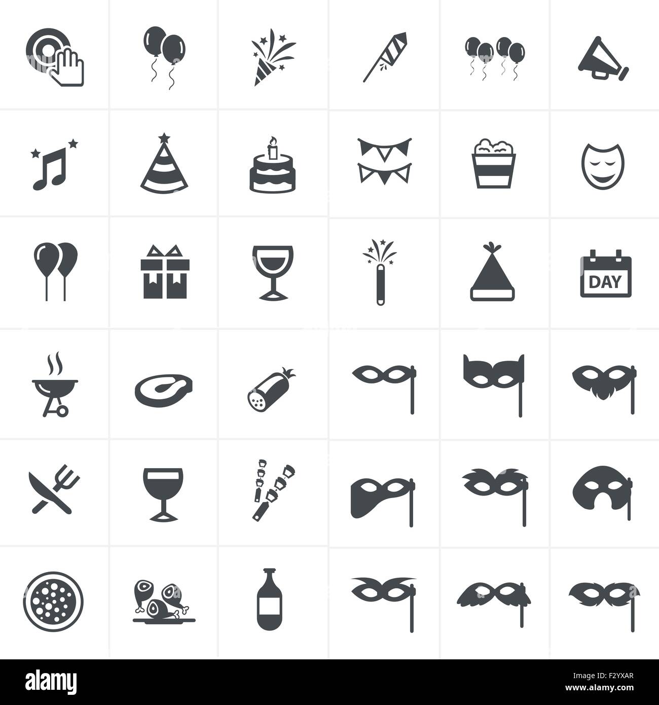 party Icons Set, Vector Design set Stock Vector Image & Art - Alamy