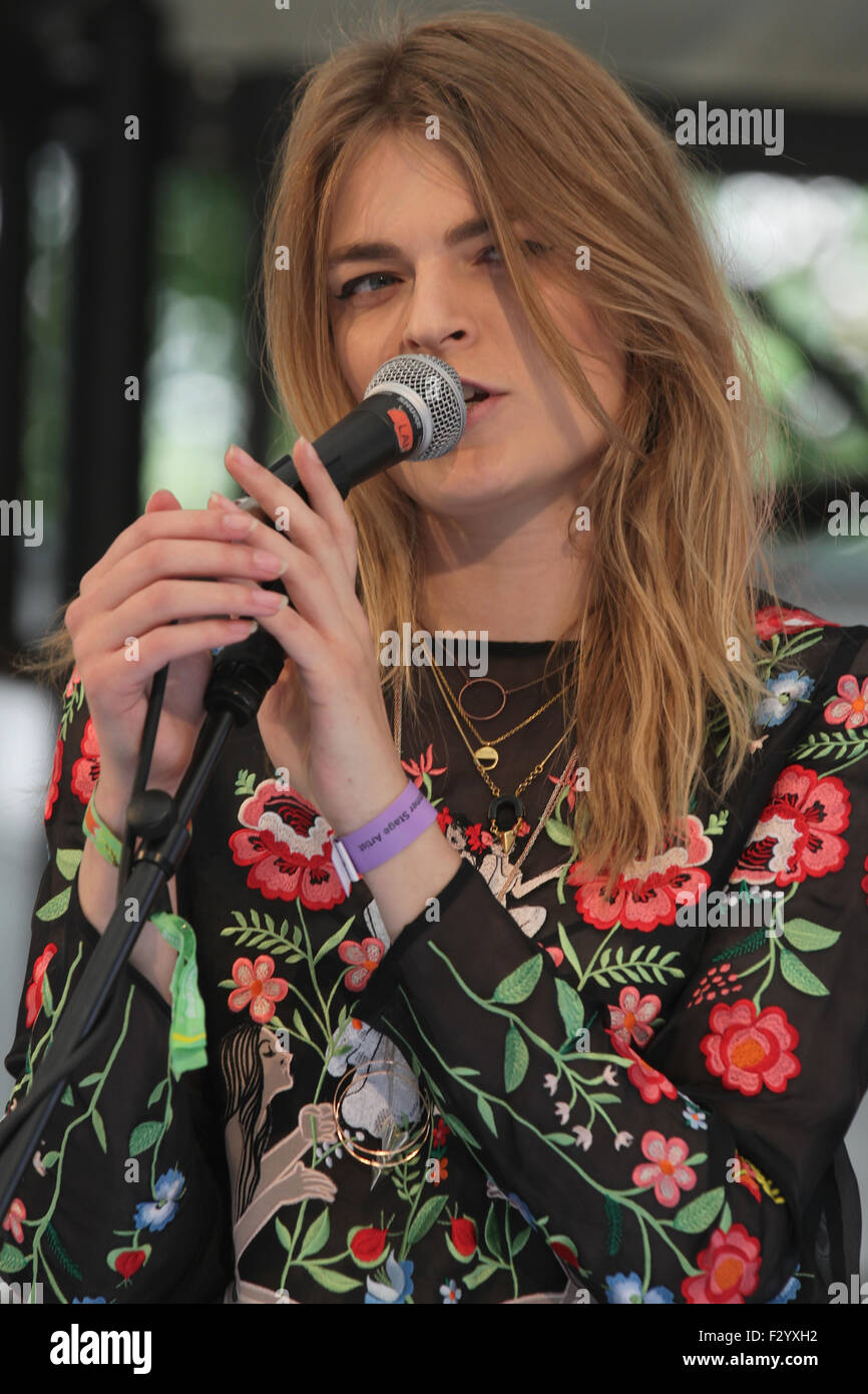LONDON, UK, 27th June 2015: Laura Doggett at the British Summer Time concert, Hyde Park in London Stock Photo