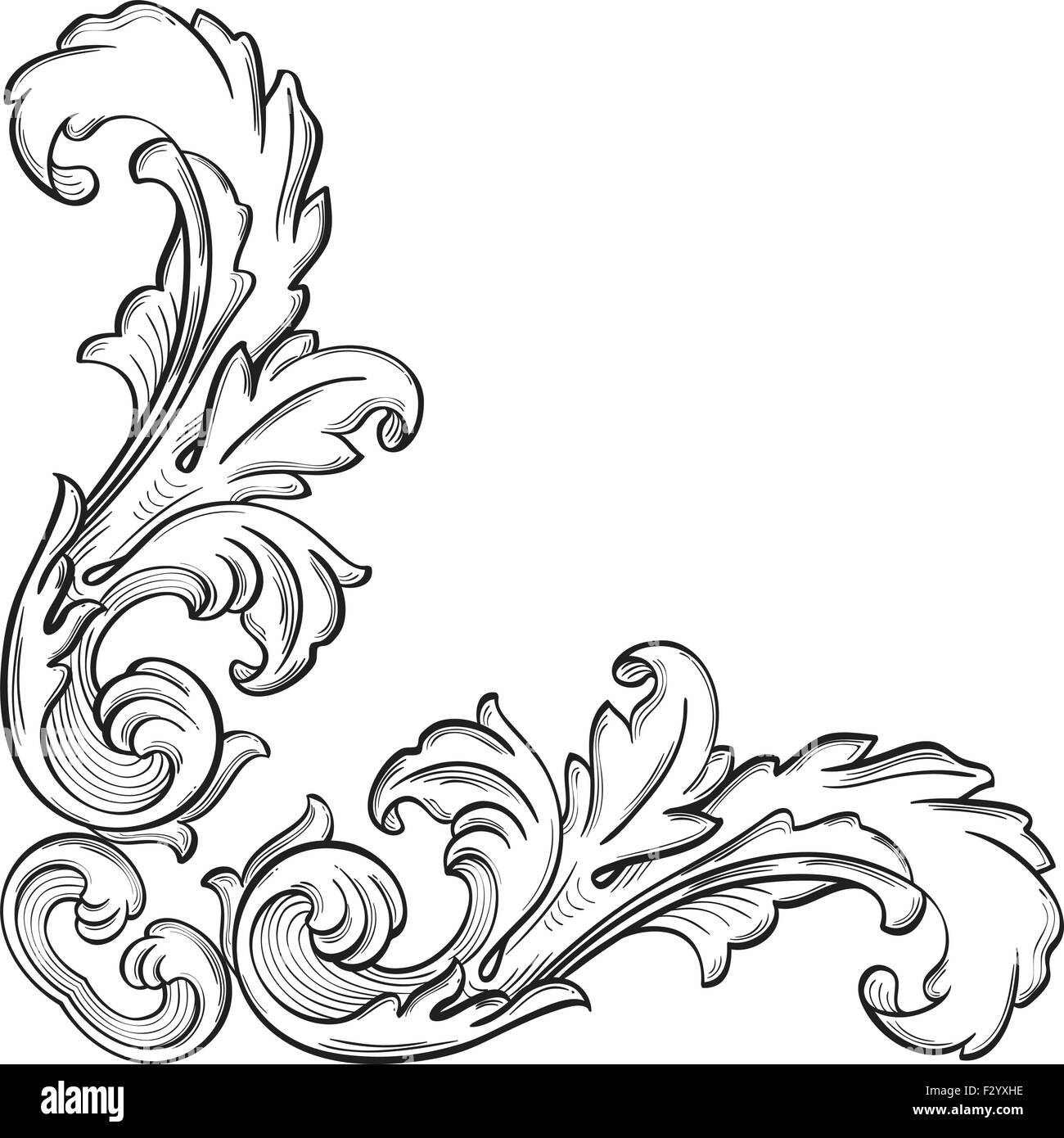 Corner vintage element is on white Stock Vector Image & Art - Alamy