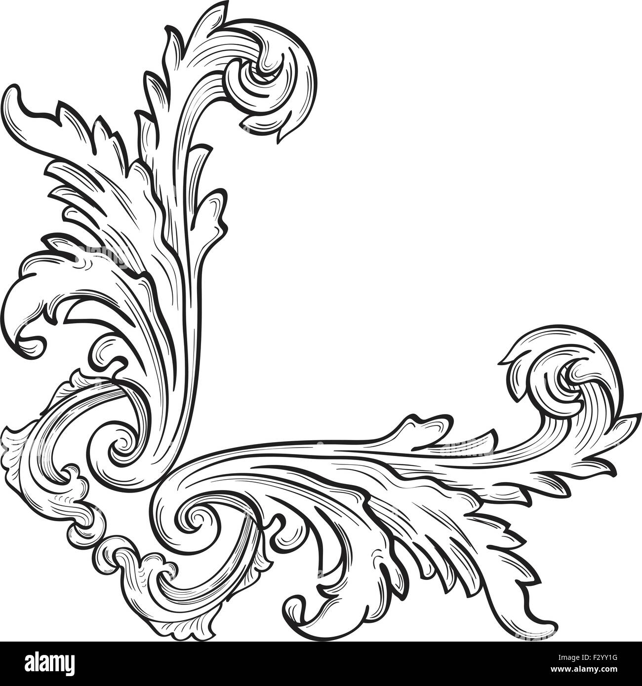 The corner piece is isolated on white Stock Vector Image & Art Alamy