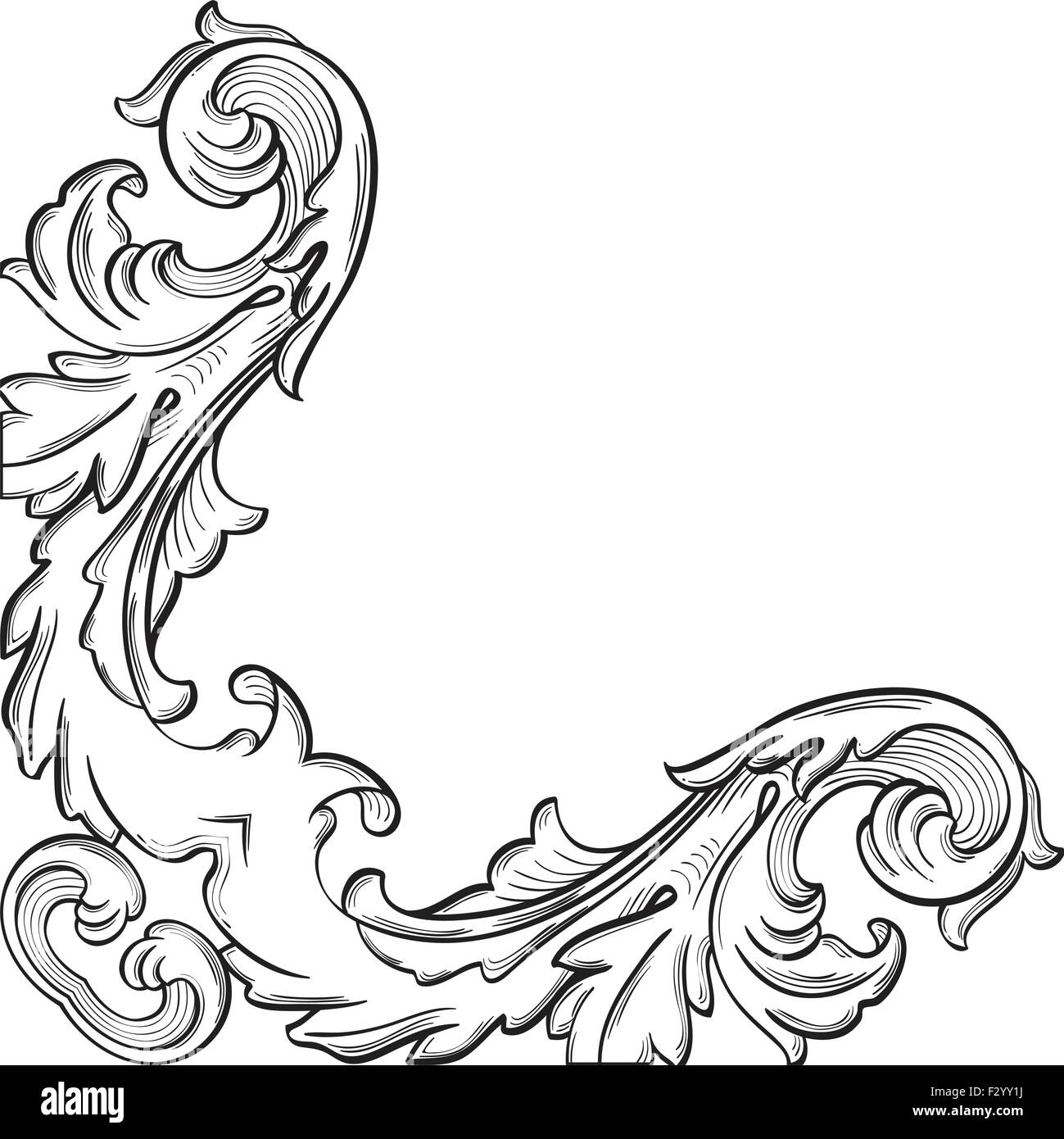 The corner vintage element on white Stock Vector Image & Art - Alamy