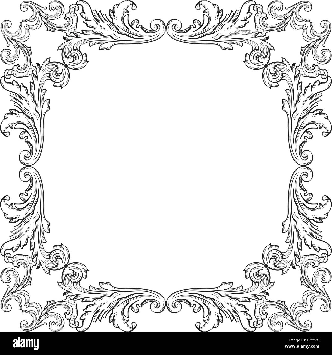 The page with nice acanthus leaf on white Stock Vector Image & Art - Alamy