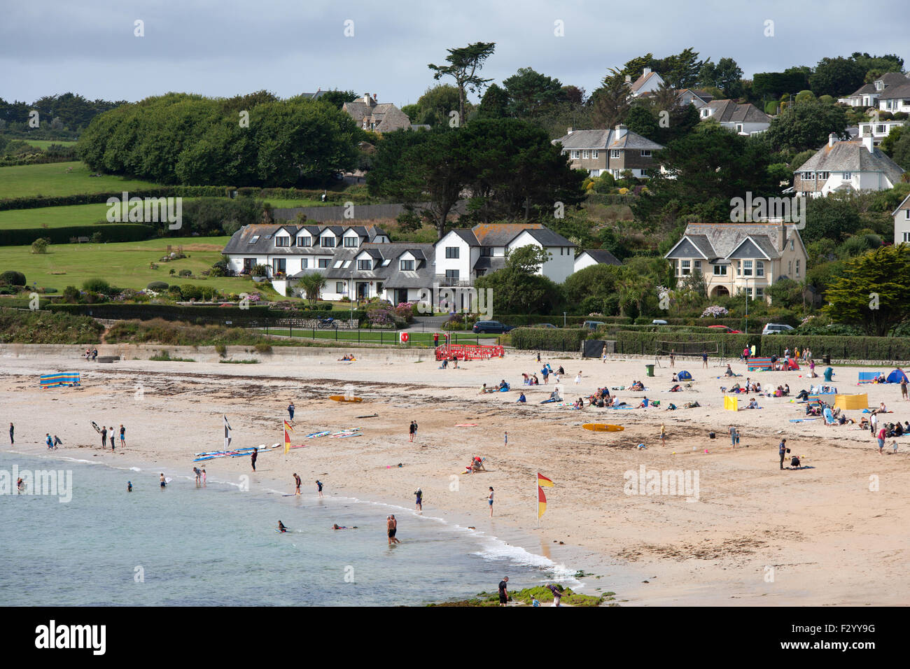 Gyllyngvase beach in Falmouth Stock Photo Alamy