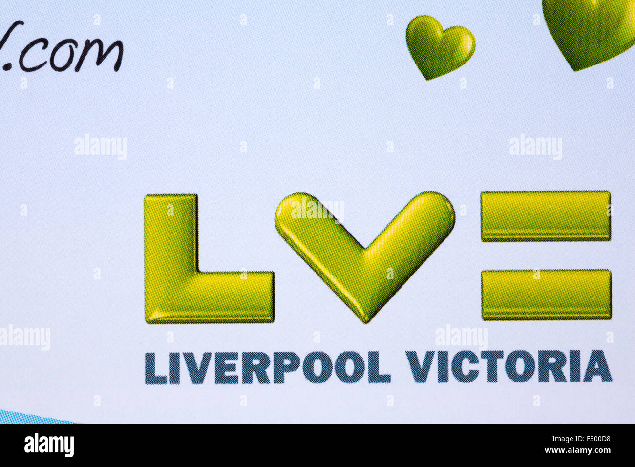 LV Liverpool Victoria logo on correspondence received Stock Photo