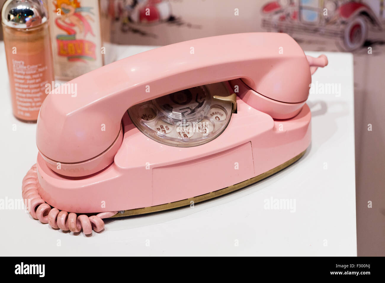 Princess phone, circa 1960s - USA Stock Photo