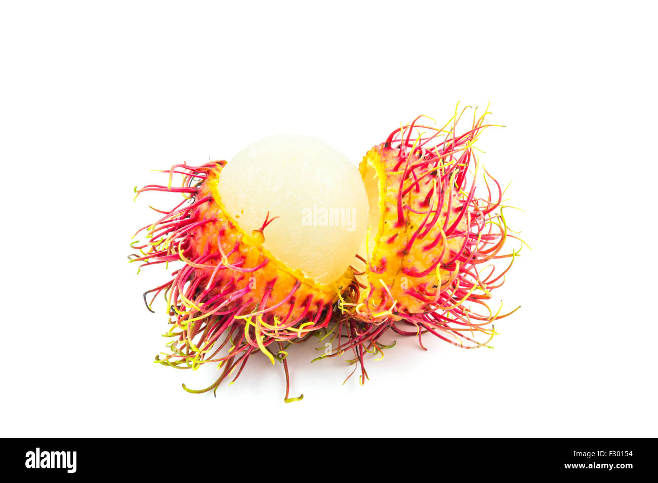 Rambutan tropical fruit on white background Stock Photo - Alamy
