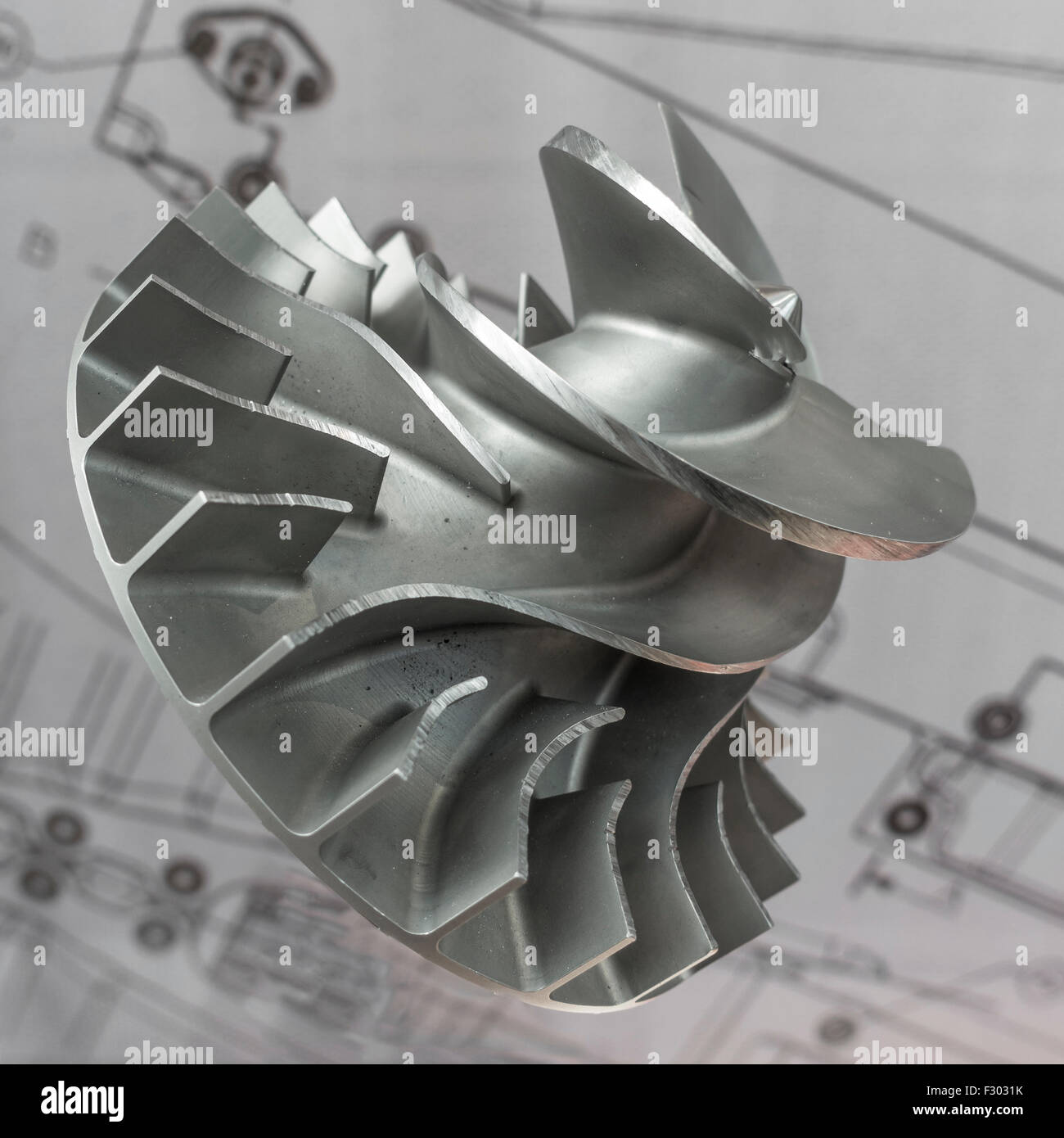 Bloodhound SSC Prototype Fuel Pump Impeller Stock Photo