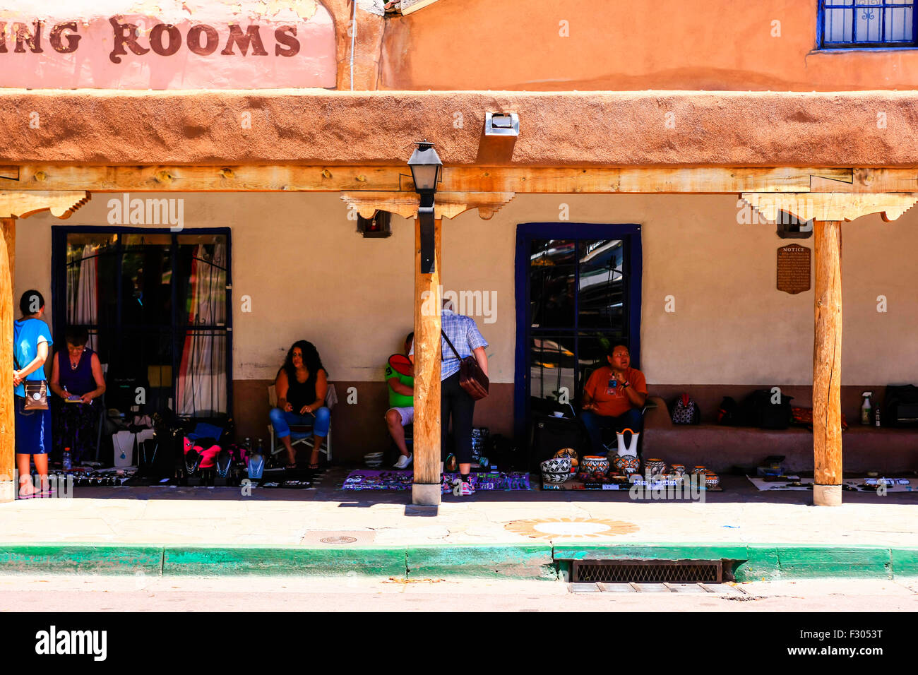La Placita Dining Rooms overlooking the Old Town Plaza in Albuquerque, New Mexico Stock Photo