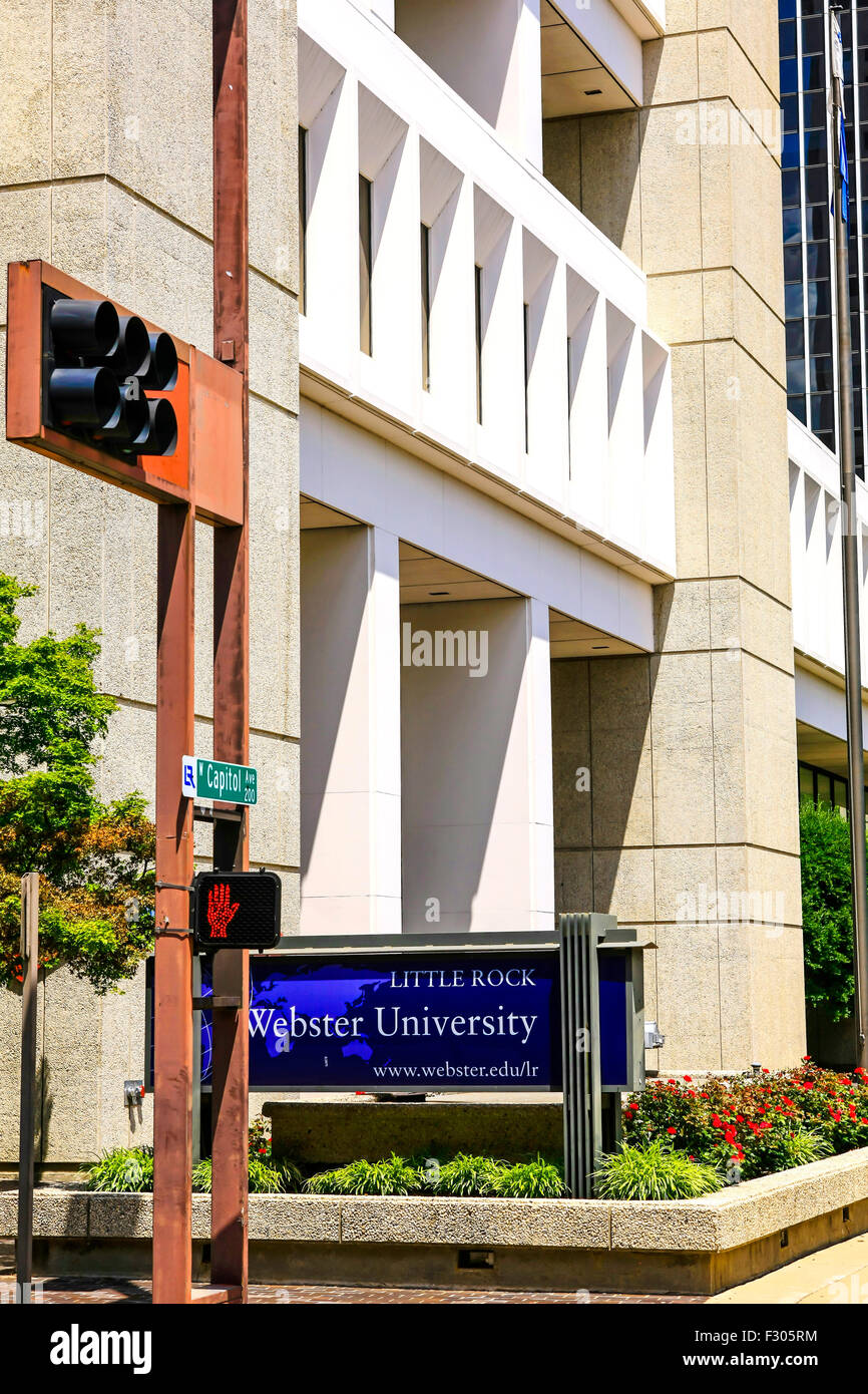 ster University building in downtown Little Rock Arkansas Stock