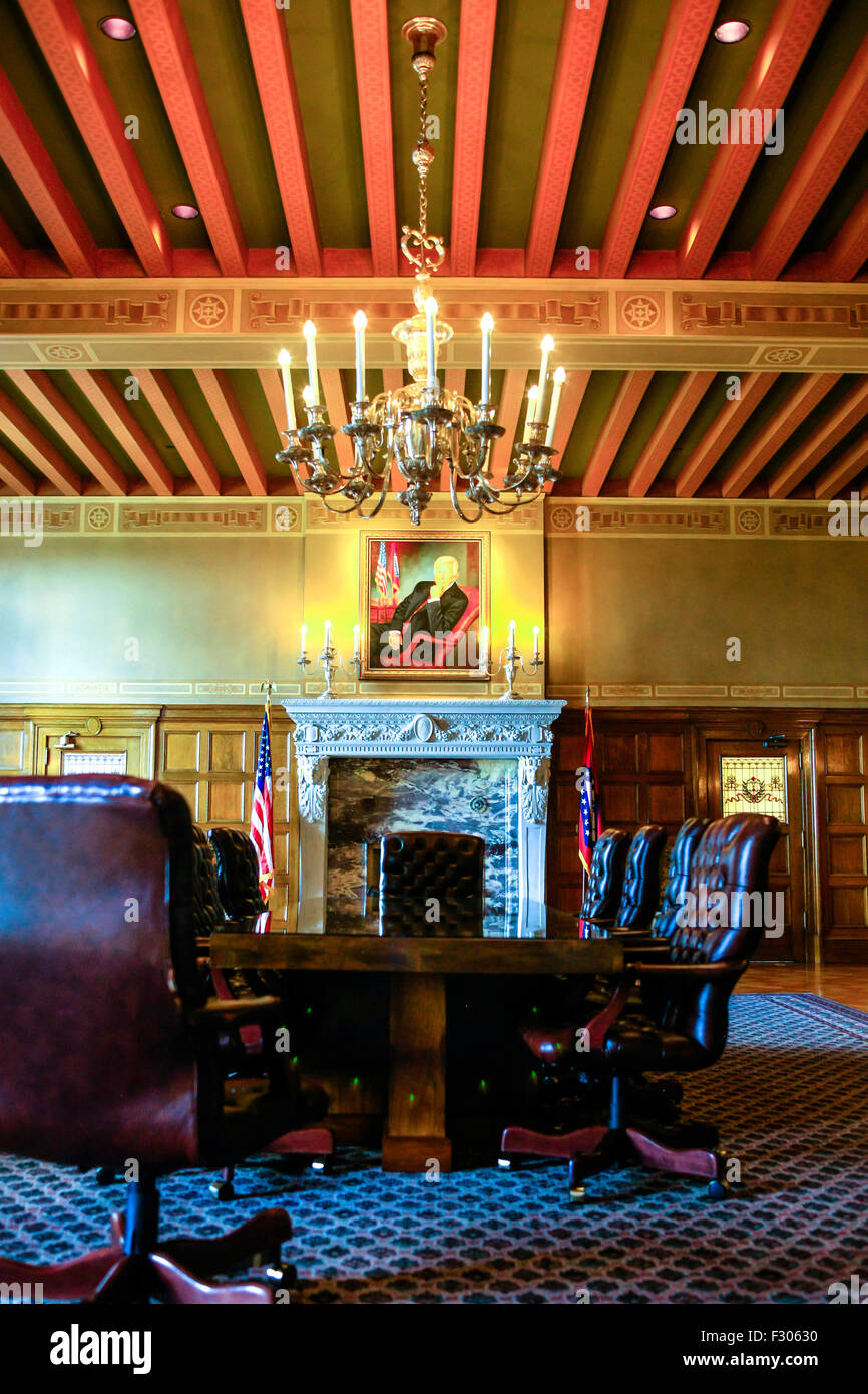 The Governor's Conference Room inside the Arkansas State Capitol
