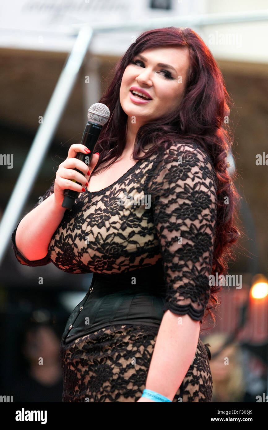 London, UK. 25th Sep, 2015. Lexy Lu performing at The International London  Tattoo Convention 2015, Tobacco Dock, London, UK.Credit: Simon BalsonAlamy  Live News Stock Photo - Alamy