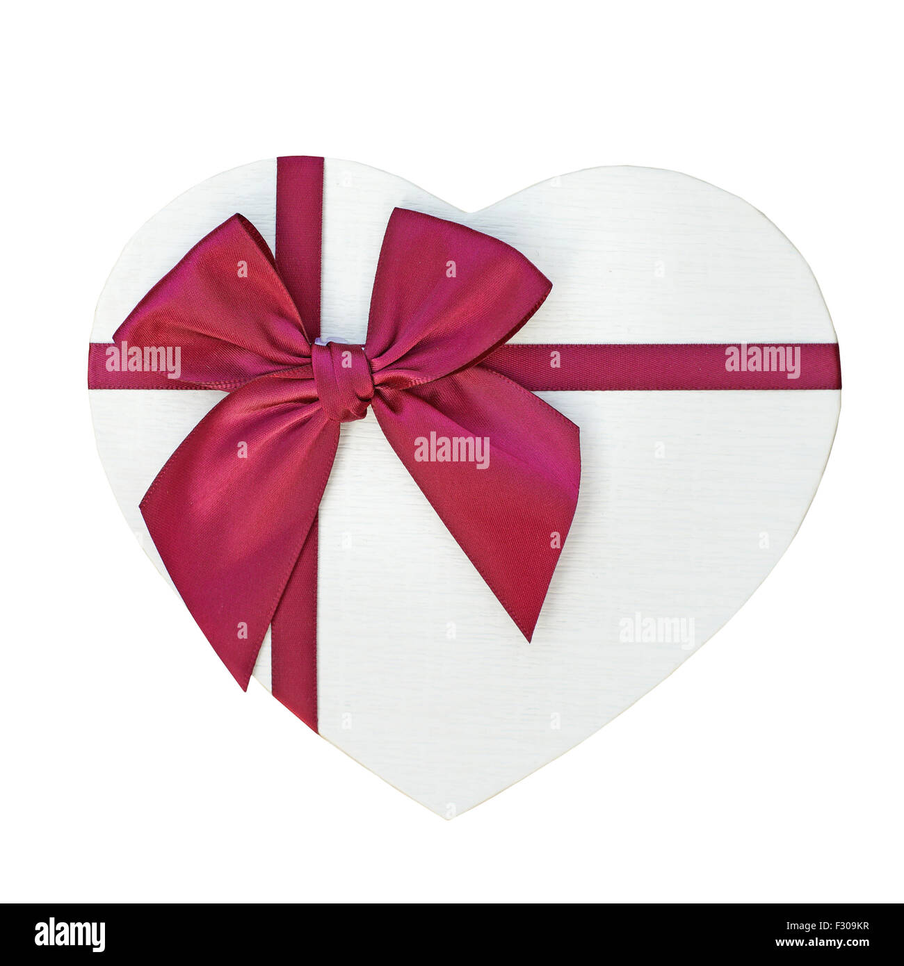 gift box with red ribbon and bow isolated on white background Stock ...