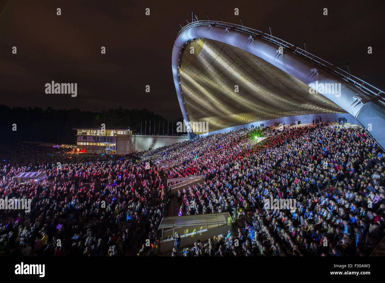 Vilnius, Lithuania. 26th Sep, 2015. An international fireworks show is