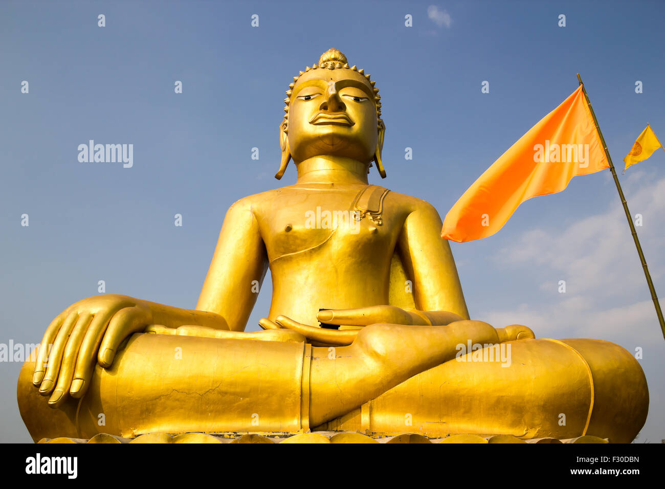Big Golden Buddha with sky Stock Photo - Alamy