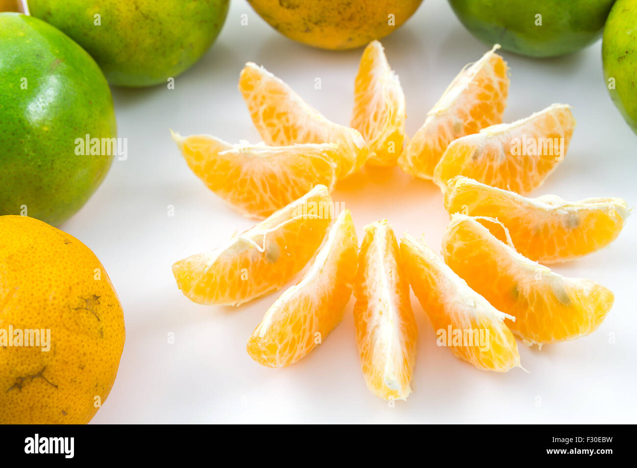 Orange fruit on white background with shadow Stock Photo - Alamy