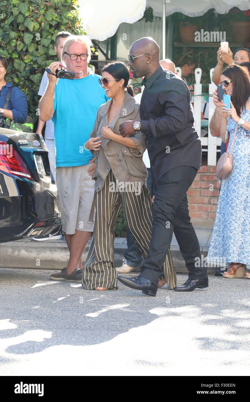 Kourtney Kardashian leaving The Ivy restaurant in Beverly Hills